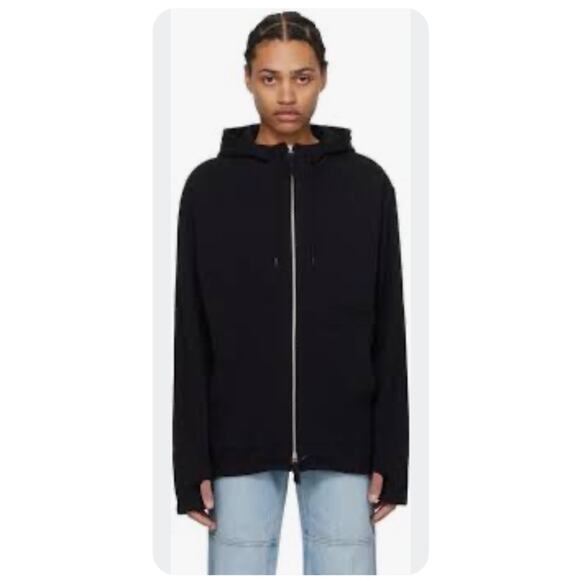 Helmut Lang Other - HELMUT LANG Relaxed Full Zip Hoodie Sweatshirt Black Oversized Cozy Men’s Size L